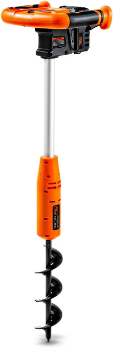 SuperHandy Electric Earth Auger – 20V Battery, 30 cm Bit, for Soil & Post Holes