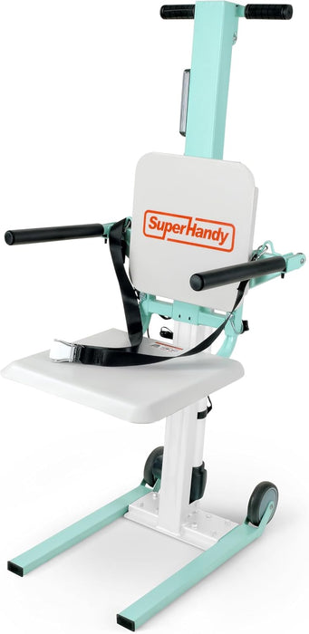 SuperHandy Electric Floor Lift – 181 kg Capacity, 1.2–21 in. Lift Height, Battery or Plug-In, Magnetic Remote, Foldable Armrests