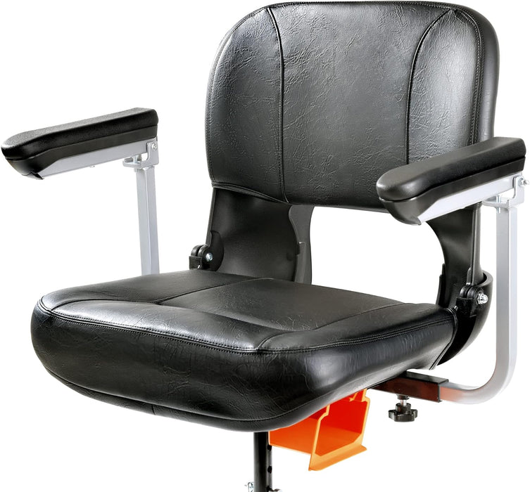 SuperHandy Padded Seat with Armrests – Faux Leather Upgrade for 3-Wheel Mobility Scooter