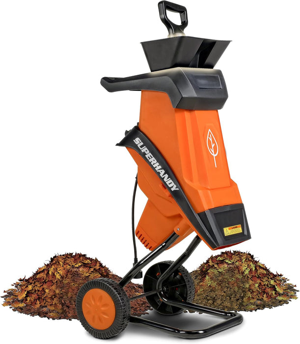 SuperHandy Electric Wood Chipper – 39 mm Capacity, 17:1 Reduction, 1800W, Dual Blades, 120V (Canada Exclusive)