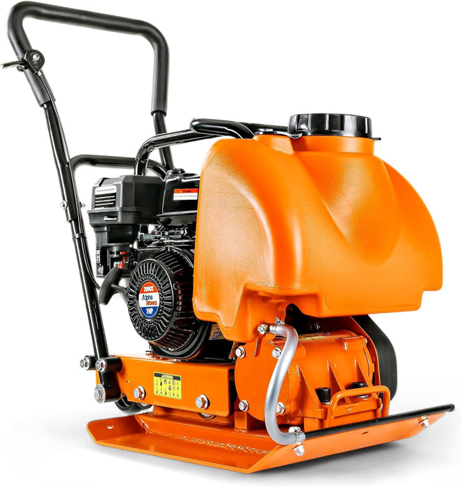 SuperHandy Plate Compactor – 7 HP 4-Stroke Engine, 1905 kg Impact Force, 5500 VPM, 51 x 38 cm Base, Water Tank Included