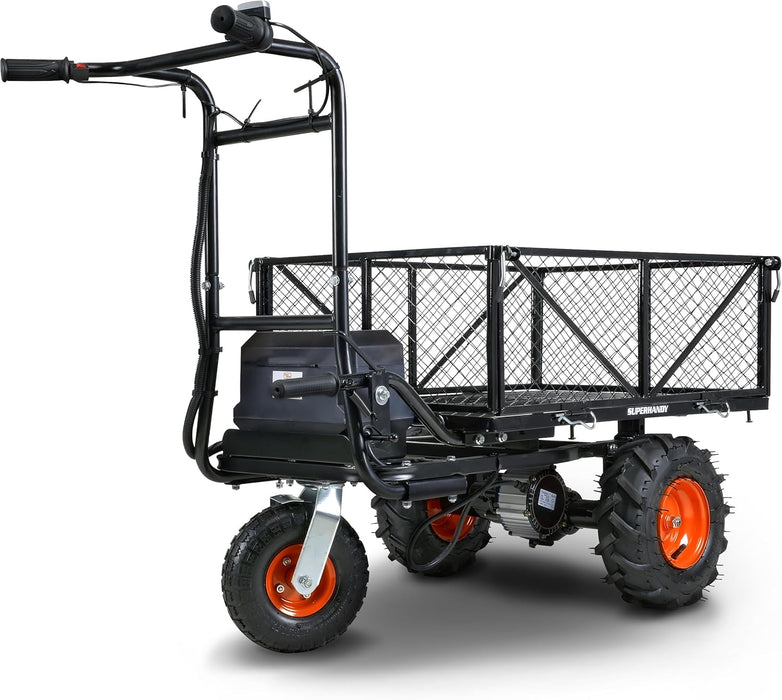 SuperHandy Electric Utility Cart – 48V Li-ion, 227 kg Load, Modular Bed for Farm & Garden Use
