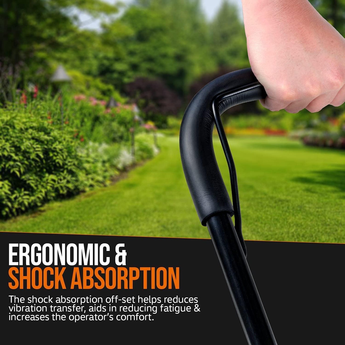 SuperHandy Walk-Behind String Trimmer & Weed Whacker - 7HP Gas Engine, 21" Cutting Diameter - DIY Tools by GreatCircleUS
