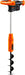 SuperHandy Earth Auger Electric Power Head w/ 12" x 3" Auger Bit 20V 4Ah Rechargeable Battery/Charger for Earth Burrowing/Drilling & Post Hole Digging