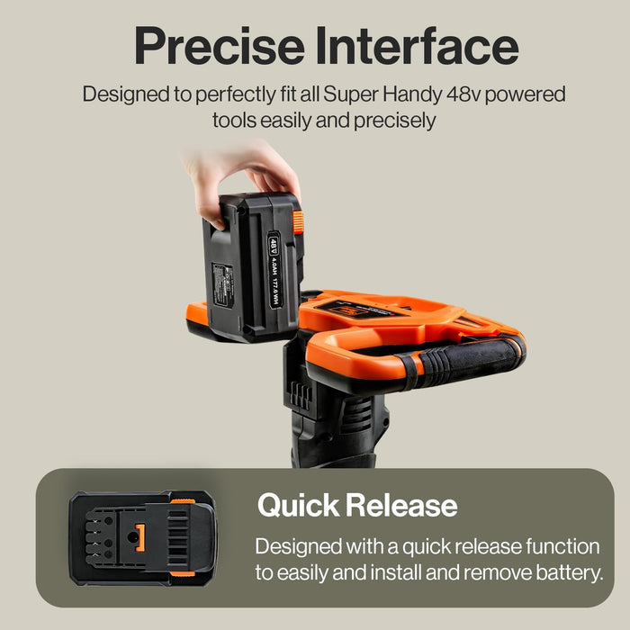 SuperHandy Super Duty Pro Battery – 48V 4Ah, 177.6 Wh, Li-ion, for Earth/Ice Augers & Utility Carts (Battery Only)