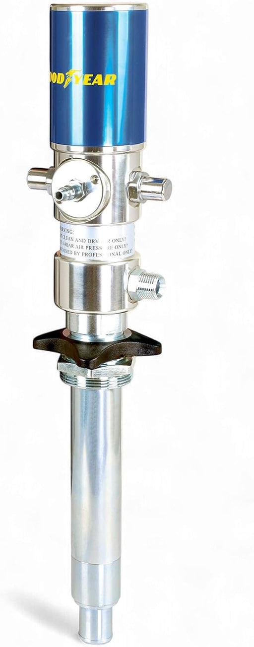 Goodyear Oil Transfer Pump Air Operated Pneumatic 3.1GPM / 12LPM PRO Heavy Duty Double Action 3:1 Fast High Flow Rate for SAE130 Oils/Fluids (NOT for Gasoline or Diesel)