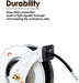 ReelWorks Oil Hose Reel Retractable 1/2" Inch x 50' Foot Long Premium Commercial SAE100R1AT Hose Max 2320 PSI Industrial Dual Arm Steel Construction
