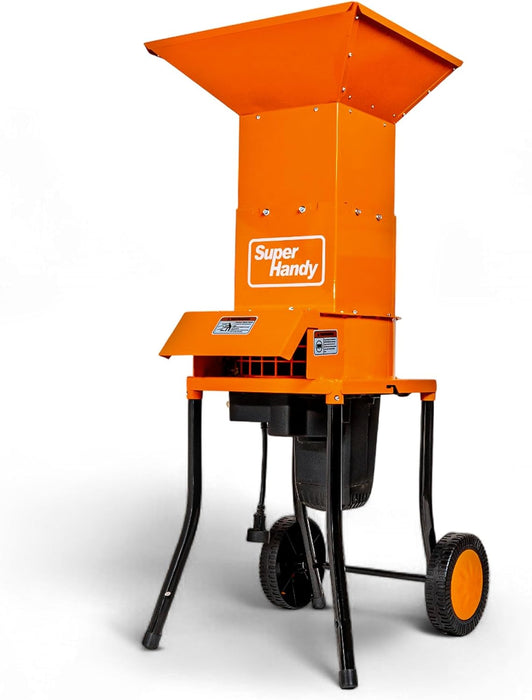SuperHandy Electric Leaf Shredder – 15A Motor, Steel Body, 28 cm Blade, 1.3 cm Capacity, for Lawn Debris