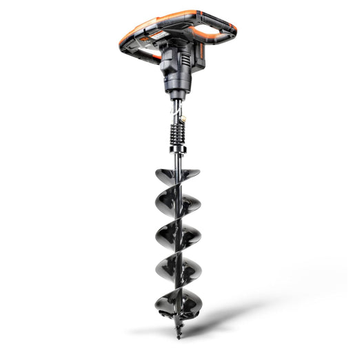 SuperHandy Earth Auger Power Head w/Steel 6"x30" Bit Ultra Duty Eco-Friendly Electric Cordless Lithium-Ion Battery & Charger for Earth Burrowing/Drilling & Post Hole Digging (Earth Auger 6" Set)