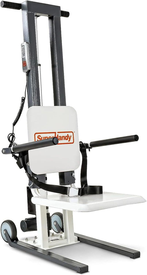 SuperHandy Electric Floor Lift for Seniors and People with Disabilities - Portable, Adjustable, 500LBS Weight Limit, Human Floor Lift, Ergonomic Design, Dual Power, Easy Storage [Patent Pending]