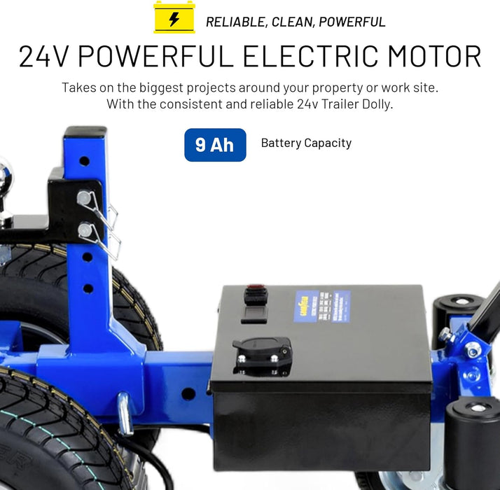 Goodyear Super-Duty Electric Trailer Dolly – 3400 kg Max Weight, All-Terrain, Ideal for RVs & Boats