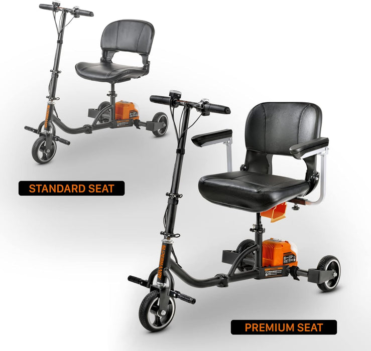 SuperHandy Padded Seat with Armrests – Faux Leather Upgrade for 3-Wheel Mobility Scooter
