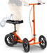 SuperHandy Folding Knee Walker Steerable Rolling Knee Scooter – Height Adjustable Leg Rest & Adjustable Handles, 12” Large All-Terrain Tires, Lightweight Aluminum Frame Supports 330Lbs