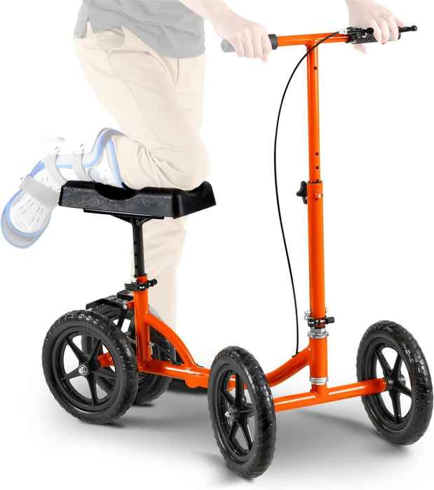SuperHandy Folding Knee Walker – Adjustable, All-Terrain 30 cm Tires, 150 kg Capacity, Lightweight Frame