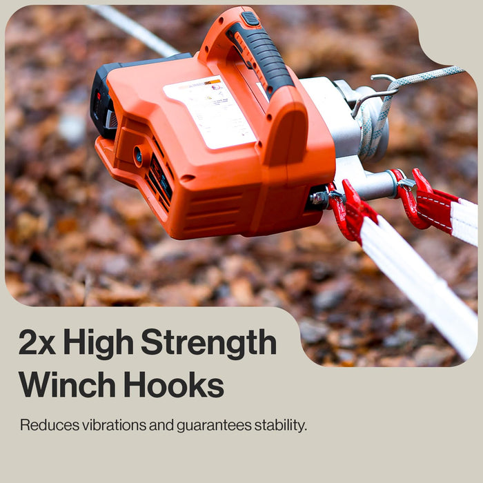 SuperHandy Electric Capstan Winch – Brushless Motor, 450–900 kg Pull, with Rope, Battery & Charger