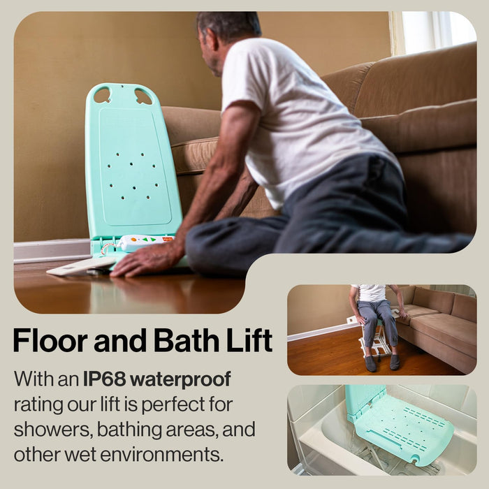 SuperHandy Portable Floor & Bath Lift – 150 kg Capacity, Foldable, Waterproof, Removable Side Panels