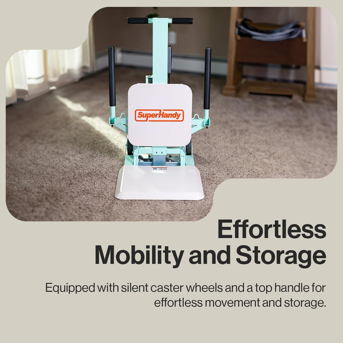 SuperHandy Electric Floor Lift – 181 kg Capacity, 1.2–21 in. Lift Height, Battery or Plug-In, Magnetic Remote, Foldable Armrests