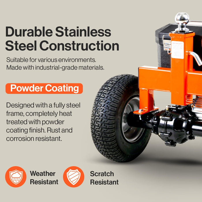 SuperHandy Trailer Dolly Electric Power 2800LBS Max Trailer Weight, 450LBS Max Tongue Weight, DC 24V 500W 24V 7Ah Powered Heavy Duty Commercial Jack Lever 2" Ball Mount Included