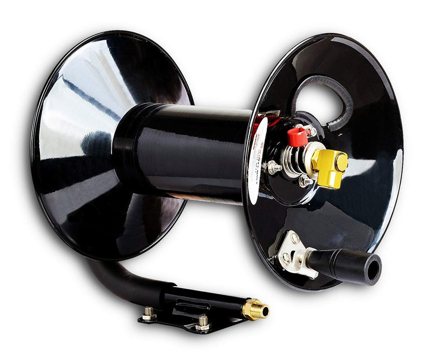 Reelworks Hand Crank Air Hose Reel – 3/8 in. x 15.2 m, Steel Frame, 20 bar Max, No Hose Included