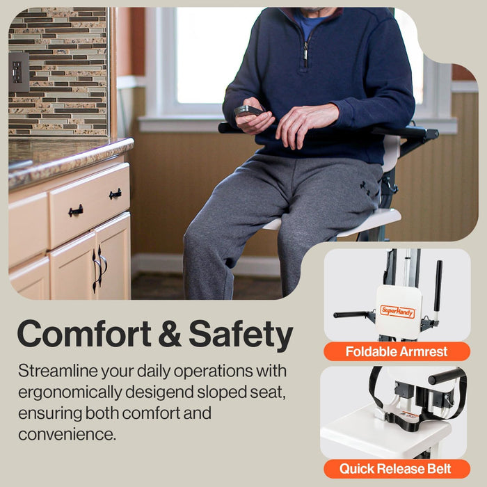 SuperHandy Electric Floor Lift – 227 kg Capacity, Adjustable, Portable, for Personal Transfer