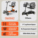 SuperHandy Passport Pro Mobility Scooter - Foldable Aluminum Frame, 4 Wheels, Includes 2 48V 2Ah Li-Ion Batteries & Charger, Supports up to 330 Lbs [Patent Pending] (Orange & Black, 330 Lbs)