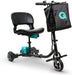 3 Wheel Folding Mobility Scooter Electric Powered Portable Ultra Lightweight Compact Collapsible Design Long Range Travel with Detachable 48V Battery at a Max Load of 275lbs