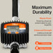 SuperHandy Digital Oil Control Valve Flow Meter Dispenser Nozzle 10 GPM / 35 LPM Heavy Duty Air Operated Pneumatic 1/2" Inch NPT Inlet Pressure Range 7-725 Psi Flexible Spout (Not for Gasoline)