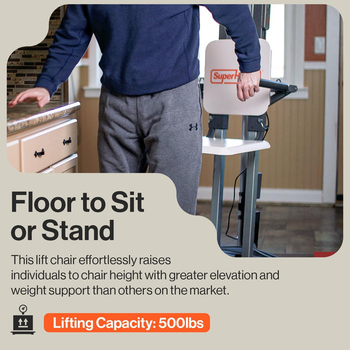 SuperHandy Electric Floor Lift – 227 kg Capacity, Adjustable, Portable, for Personal Transfer