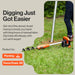 SuperHandy Earth Auger Electric Power Head w/ 12" x 3" Auger Bit 20V 4Ah Rechargeable Battery/Charger for Earth Burrowing/Drilling & Post Hole Digging