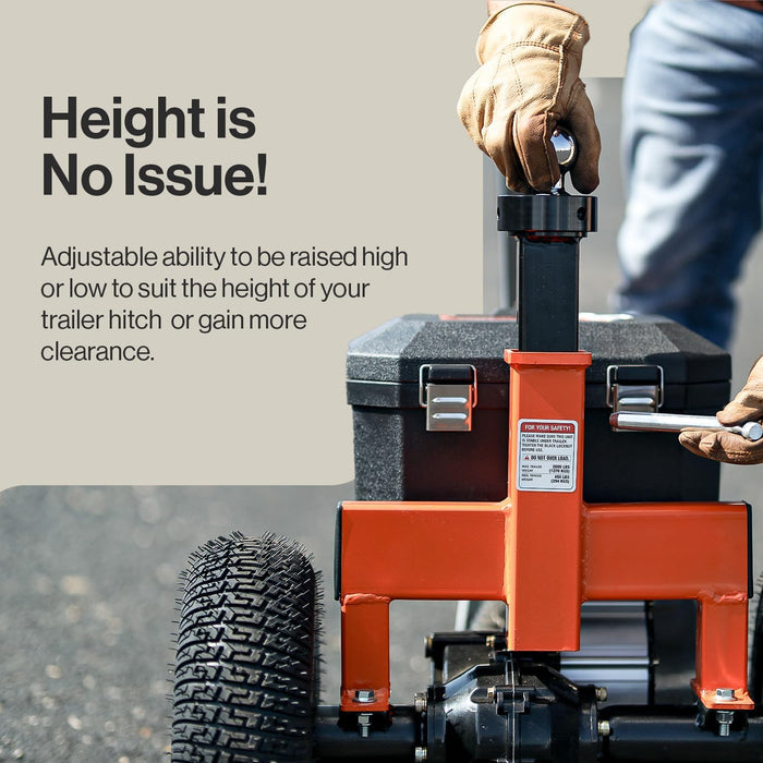 SuperHandy Trailer Dolly Electric Power 2800LBS Max Trailer Weight, 450LBS Max Tongue Weight, DC 24V 500W 24V 7Ah Powered Heavy Duty Commercial Jack Lever 2" Ball Mount Included