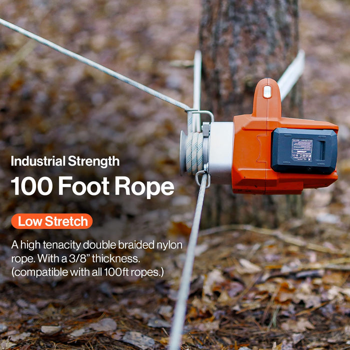 SuperHandy Electric Capstan Winch – Brushless Motor, 450–900 kg Pull, with Rope, Battery & Charger