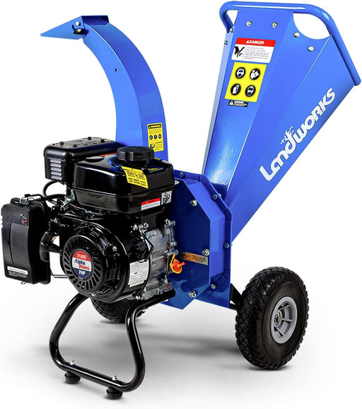 Landworks Mini Wood Chipper Shredder Mulcher Heavy Duty 7HP Compact Design 3" Inch Max Capacity
