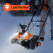 SuperHandy Electric Snow Thrower Walk-Behind Blower Corded AC 120V 15A 18 x 10 Inch Clearing Path 25 Feet Throwing Distance 720 lbs/Min LED Headlights for Driveway Walking Path Yards