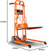 SuperHandy Material Lift Winch Stacker, Pallet Truck Dolly, Lift Table, Fork Lift, 330 Lbs 40" Max Lift w/ 8" Wheels, Swivel Casters [Patent Pending]