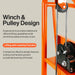SuperHandy Material Lift Winch Stacker, Pallet Truck Dolly, Lift Table, Fork Lift, 330 Lbs 40" Max Lift w/ 8" Wheels, Swivel Casters [Patent Pending]
