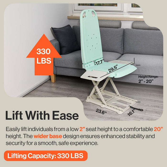 SuperHandy Portable Floor & Bath Lift – 150 kg Capacity, Foldable, Waterproof, Removable Side Panels