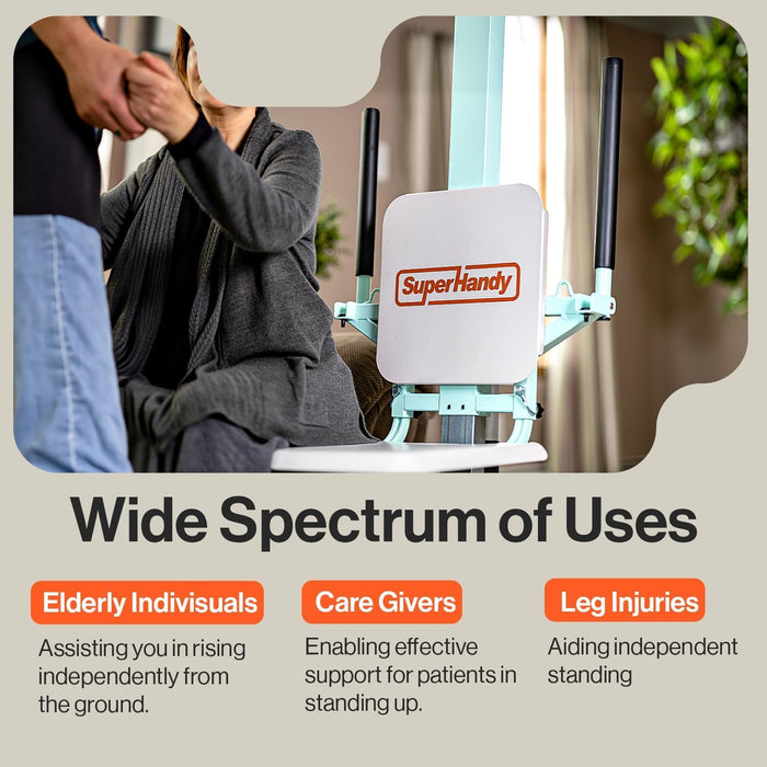 SuperHandy Electric Floor Lift – 181 kg Capacity, 1.2–21 in. Lift Height, Battery or Plug-In, Magnetic Remote, Foldable Armrests