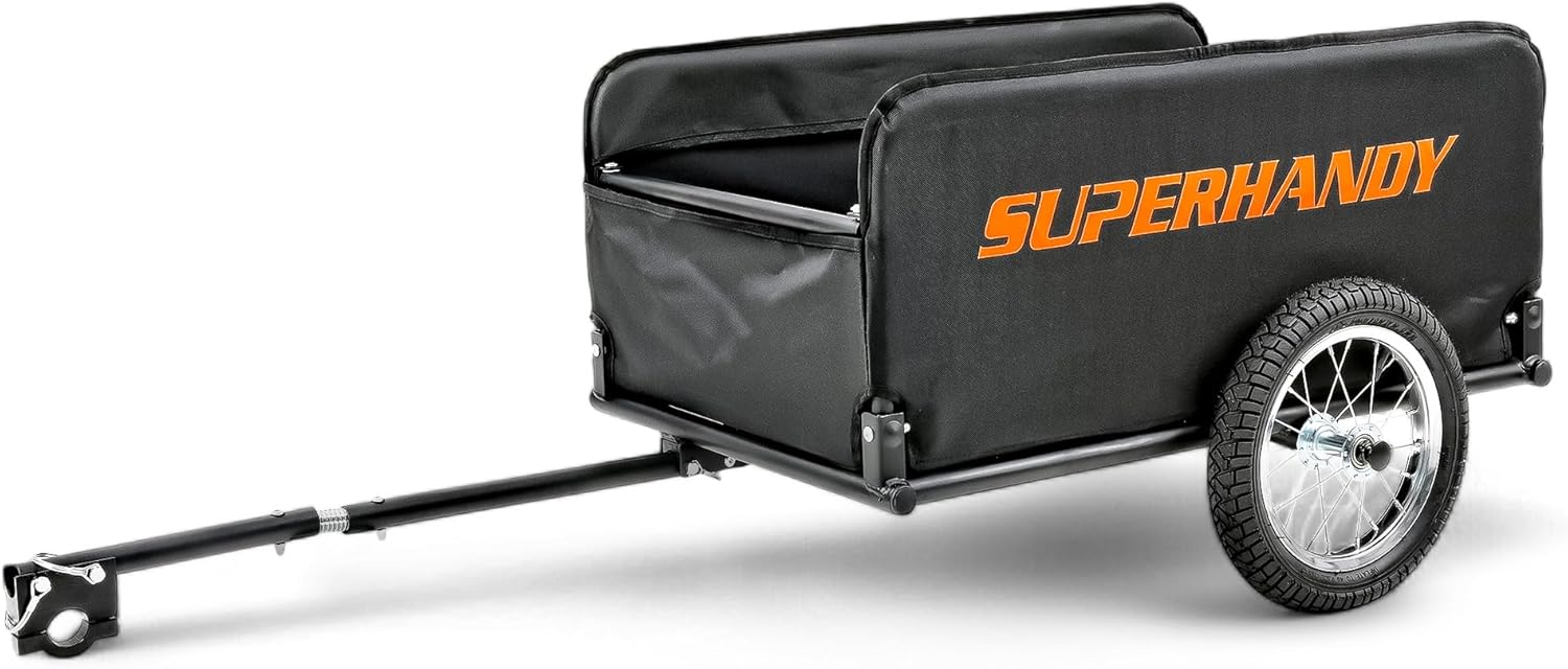 SuperHandy Foldable Scooter Wagon – 70 kg Capacity, Quick-Release Tires, Weather-Resistant, Fits GCAT015/016/021 Mobility Scooters