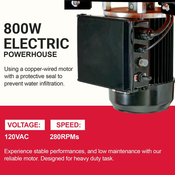 Kitchener Electric Chicken Plucker – 1HP, 120V, 280 RPM, 51 cm Drum, 92 Fingers, Stainless Steel