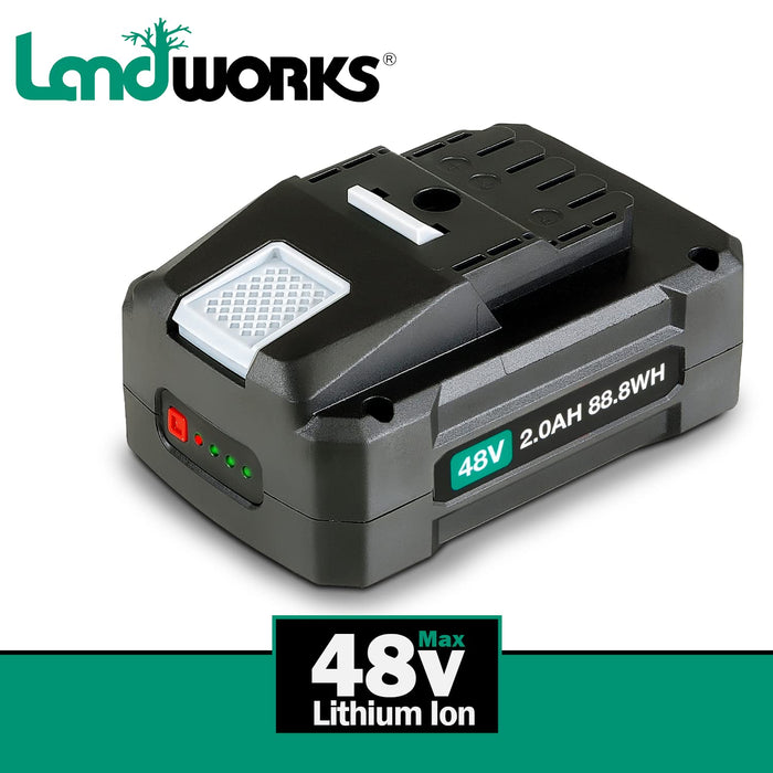 Landworks Super Duty Pro 48V 2Ah Battery – 88.8 Wh, Li-ion, for Augers & Utility Carts (Battery Only)