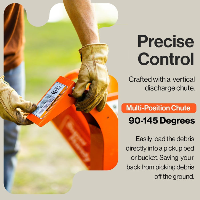 SuperHandy Mini Wood Chipper Shredder – 7HP 212cc, Compact, 7.6 cm Max Branch Capacity