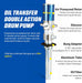 Goodyear Oil Transfer Pump Air Operated Pneumatic 3.1GPM / 12LPM PRO Heavy Duty Double Action 3:1 Fast High Flow Rate for SAE130 Oils/Fluids (NOT for Gasoline or Diesel)