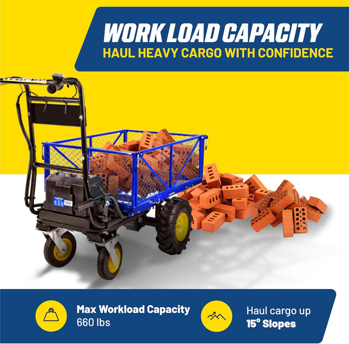 Goodyear Electric Utility Cart – 48V Li-ion, 300 kg Load, Modular Bed, Garden & Farm Transport