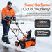 SuperHandy Electric Snow Blower – 120V Corded, 23 in. Clearing Width, 12 in. Depth, 3300 RPM Motor, 25 ft. Throwing Distance, Lightweight Walk-Behind Design for Snow Removal
