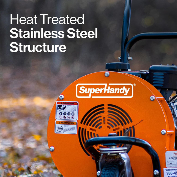 SuperHandy Walk-Behind Leaf Blower – 7HP 209cc, Manual Push, 241 km/h Wind Speed, 1270 CFM