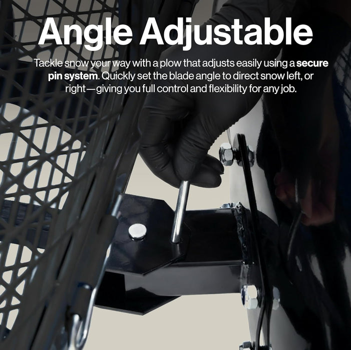 SuperHandy Snow Plow Blade Attachment – 30.5 in. Steel Blade with 30° Angle Adjustment, Compatible with Electric Utility Carts – Heavy Duty Snow Removal for Driveways & Walkways