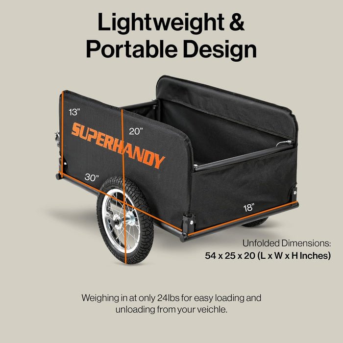 SuperHandy Foldable Scooter Wagon – 70 kg Capacity, Quick-Release Tires, Weather-Resistant, Fits GCAT015/016/021 Mobility Scooters