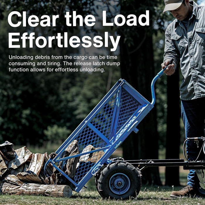 Landworks Electric Utility Cart – 48V Li-ion, 227 kg Load, Modular Dump Bed for Farm & Garden