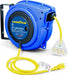 Goodyear Extension Cord Reel 14AWG x 40 Feet 3C SJTOW Triple Tap Connector Heavy Duty Slow Retraction Stop at Any Point