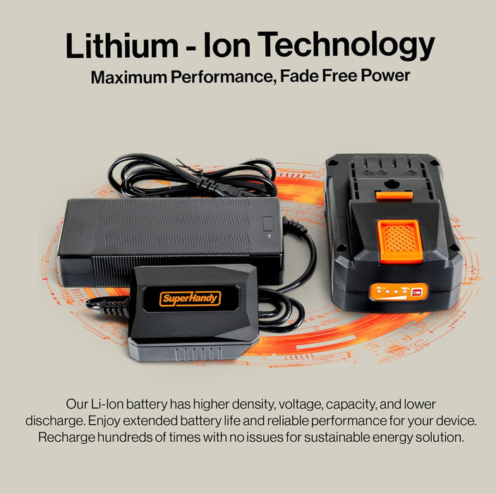 SuperHandy 48V 2Ah Battery & Charger – Compact Li-ion, 88.8 Wh, Mobility & Power Tool Compatible